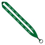 ¾" Polyester Lanyard w/Metal Crimp & ...