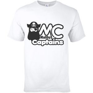 100% Cotton T-Shirt-White(Screened)
