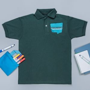 Custom Embroidered Youth Jersey Knit Polo